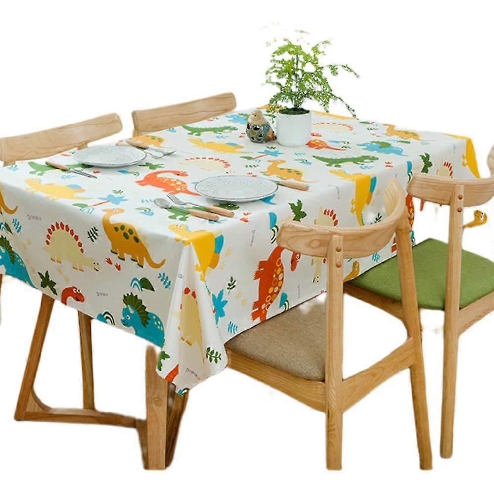 Tablecloth,Watercolor Dinosaur Print Decor CottonTablecloth  Tablecloth Rectangle Table Holiday Tablecloth Dining Room Kitchen Rectangular Table Cove(