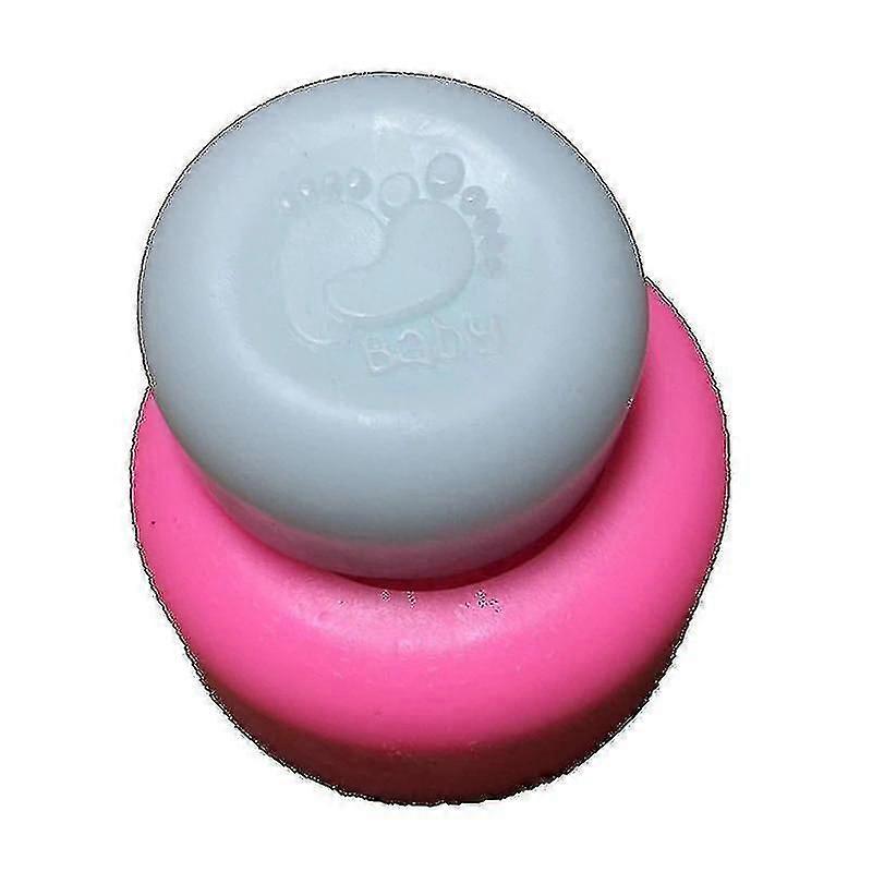 ミニオウルラウンドベビーフィートプリントシリコンソープモールド