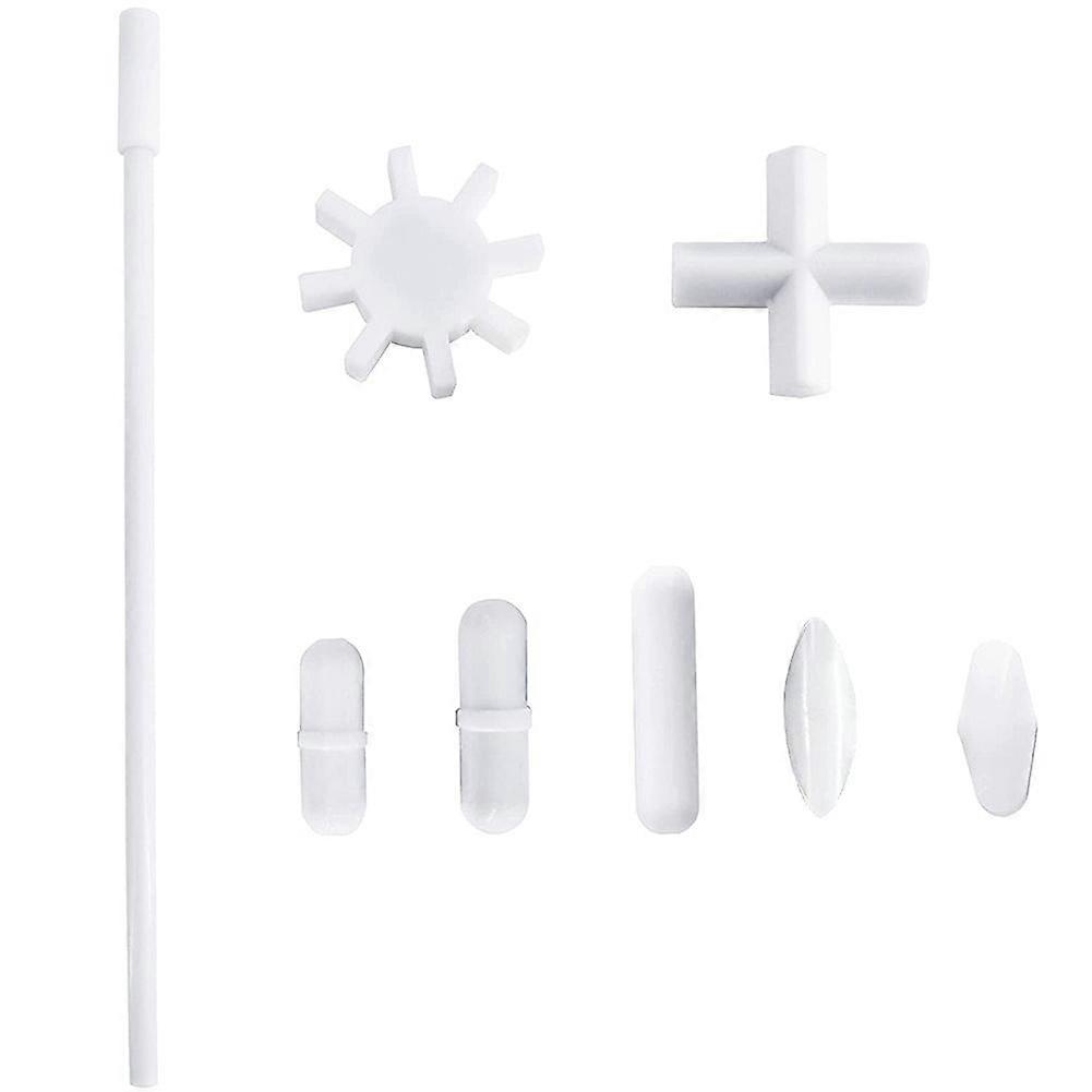 7 Shapes Magnetic Stirrer Stir Bars Mixer PTFE Stiring Rod with Magnetic Retriever (8 Pack)