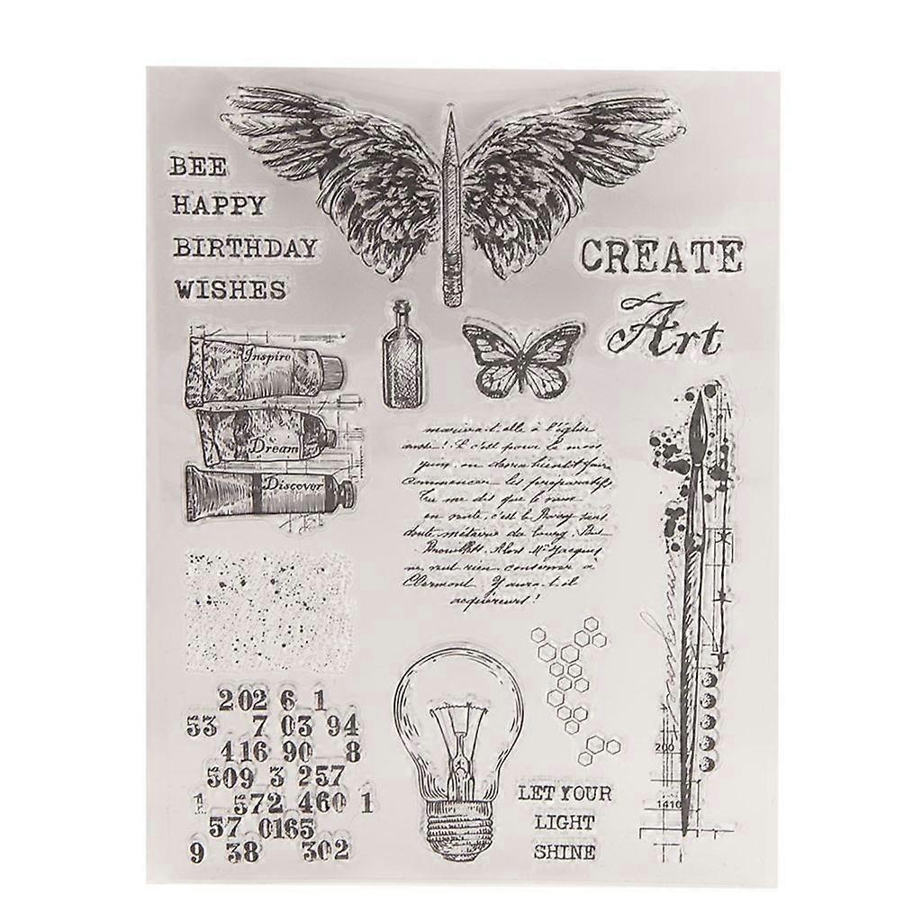 Birthday Celebration Clear Stamp Aesthetic Pattern Silicone Stamp