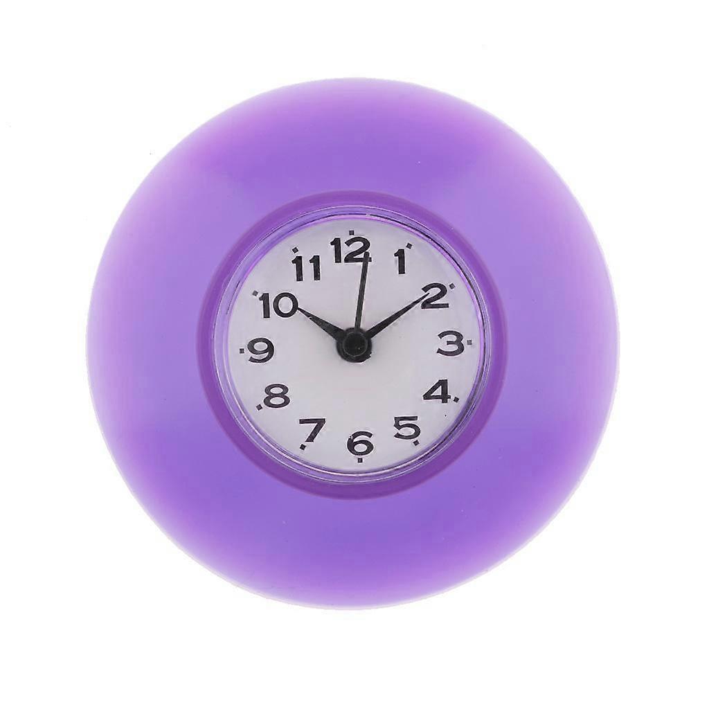Mini Waterproof Kitchen Bathroom Bath Clock with Suction Cup White