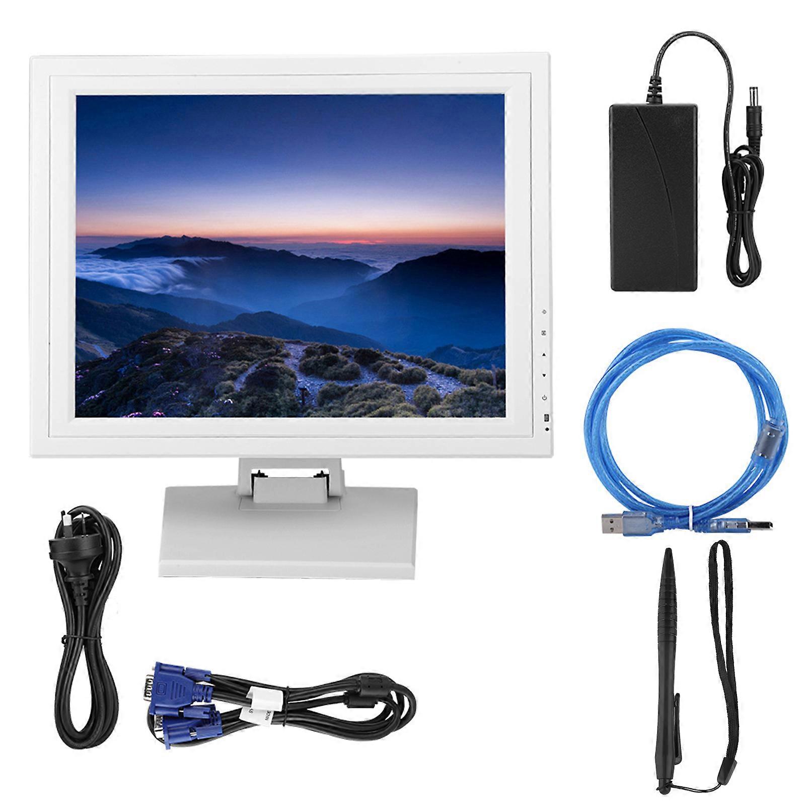 15in TFT-LCD ανθεκτική ταμειακή μηχανή επίδειξης οθόνης αφής Α λα καρτ 100-240V άσπρη AU