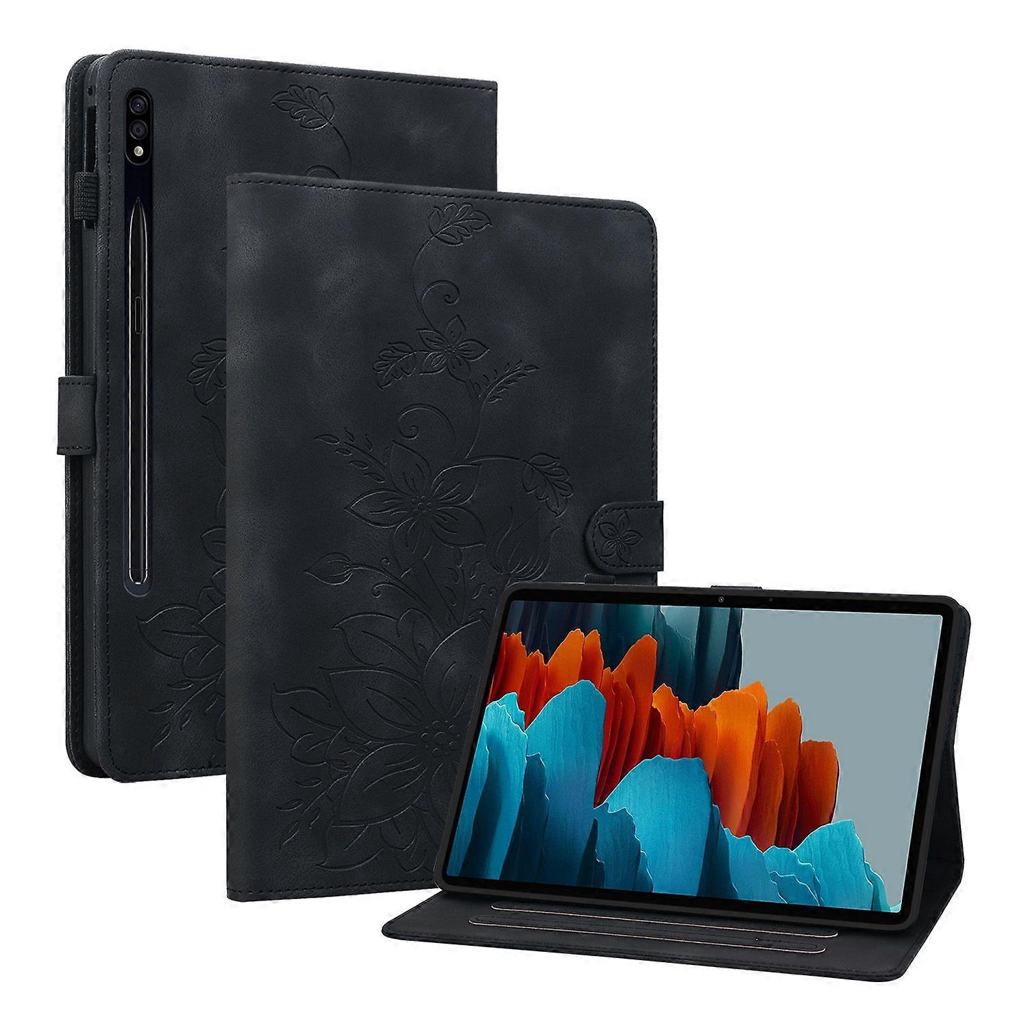 Tablet Case for Samsung Galaxy Tab S8 PLUS Durable Flexible TPU Cover with Adjustable Stand Card Slots and Anti-Slip Grooves