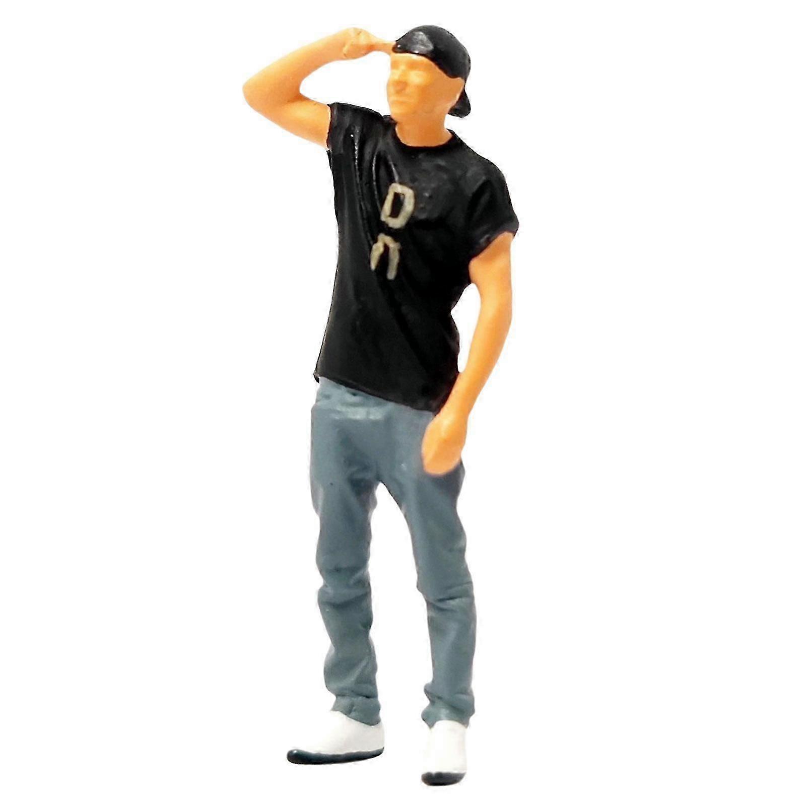 man figures scene model 1/64 scale people doll black