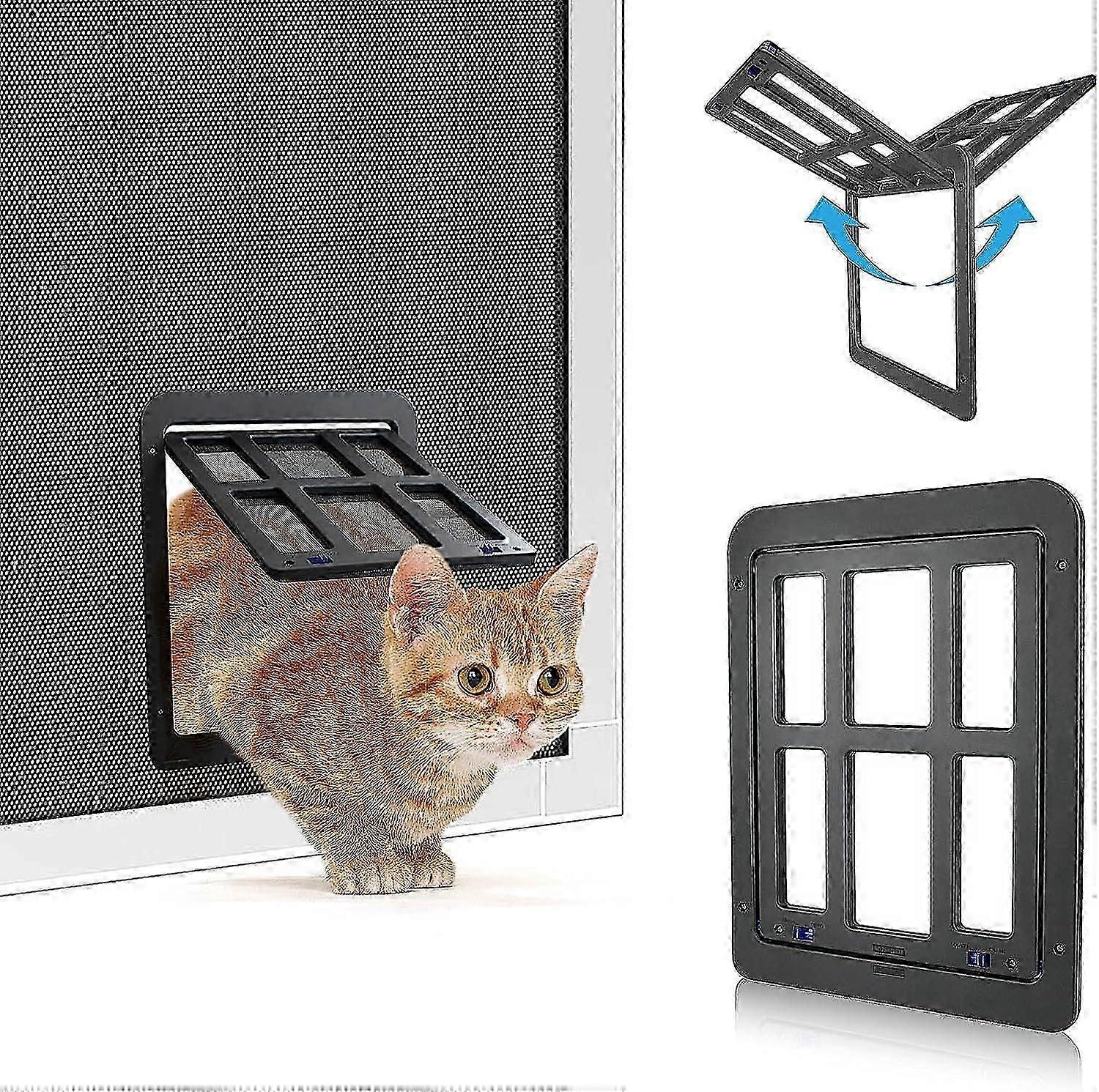 Mıknatıslı Köpek Flap, Sinek Ekranı için Pet Flap, Köpek Flap, Manyetik Kapatma Pet Flap Kediler için 4 Anahtarlı Köpekler