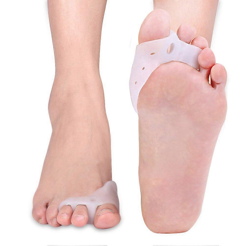 2 Pairs Gel Toe Separator Corrector for Hammer Toe Relief, Bunion Straightener, Soft Silicone Gel, Adjustable Size