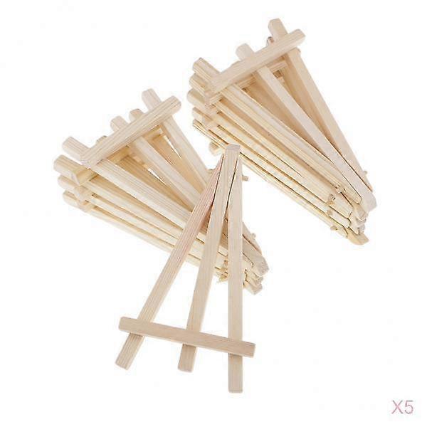 50x Wooden Tripod Easel Display Painting Table Number Stand Card 15.5x7.5cm