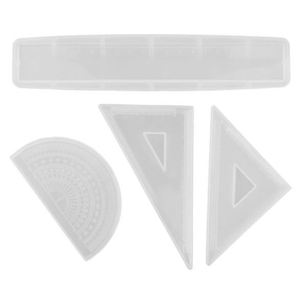 2x4 Pieces Silicone Rulers Mold Crystal Resin Casting Craft DIY Mold