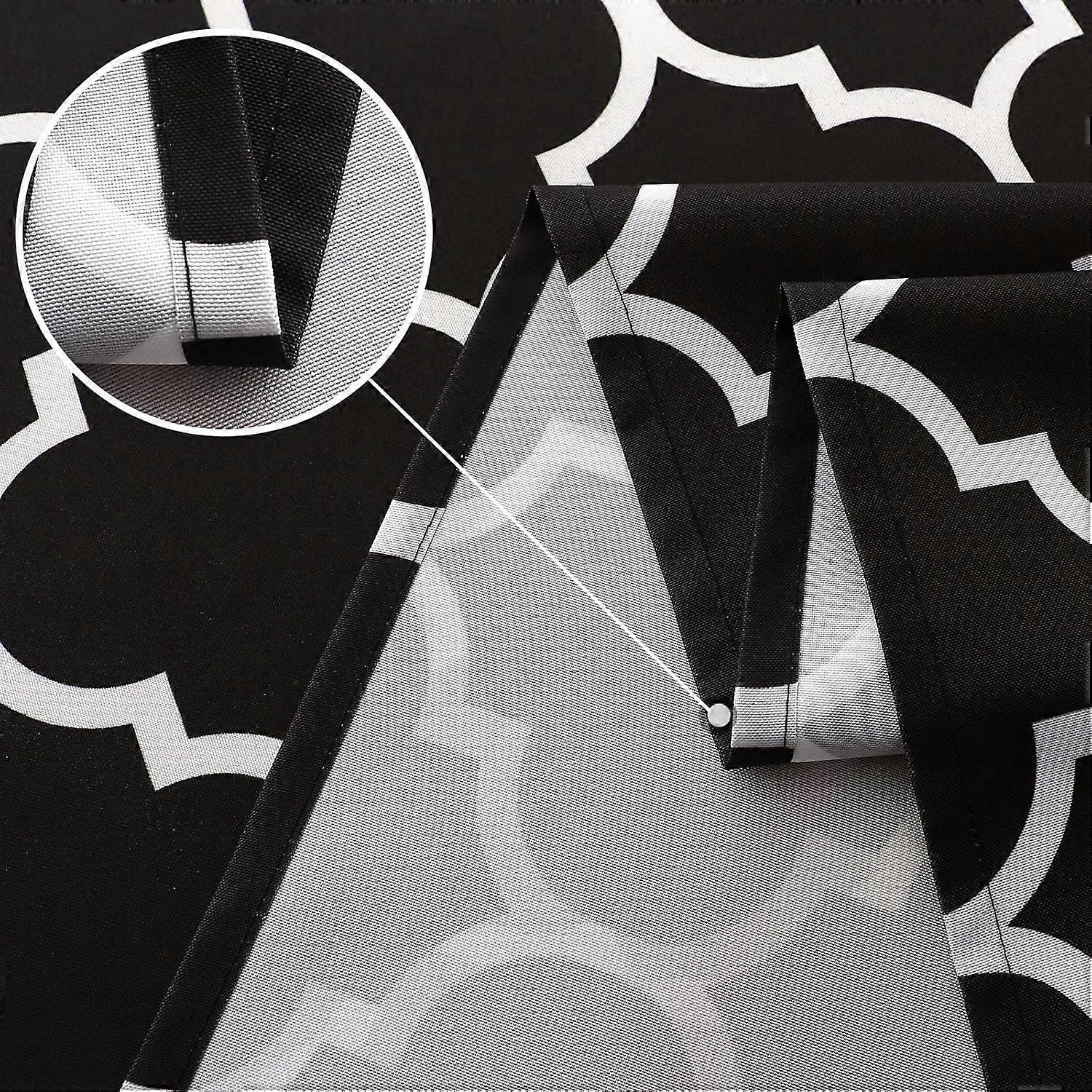 Moroccan Polyester Fabric Tablecloth - Wrinkle Resistant Rectangular Dining Table Cover Washable Protection