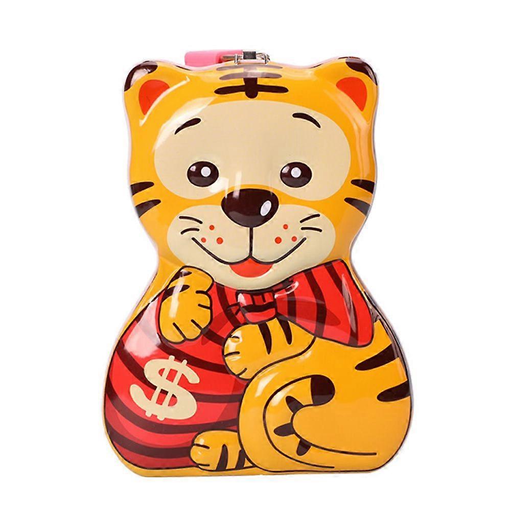 1Pc Creative Tiger Shape Designed Children Desktop Piggy Bank (Random Color)