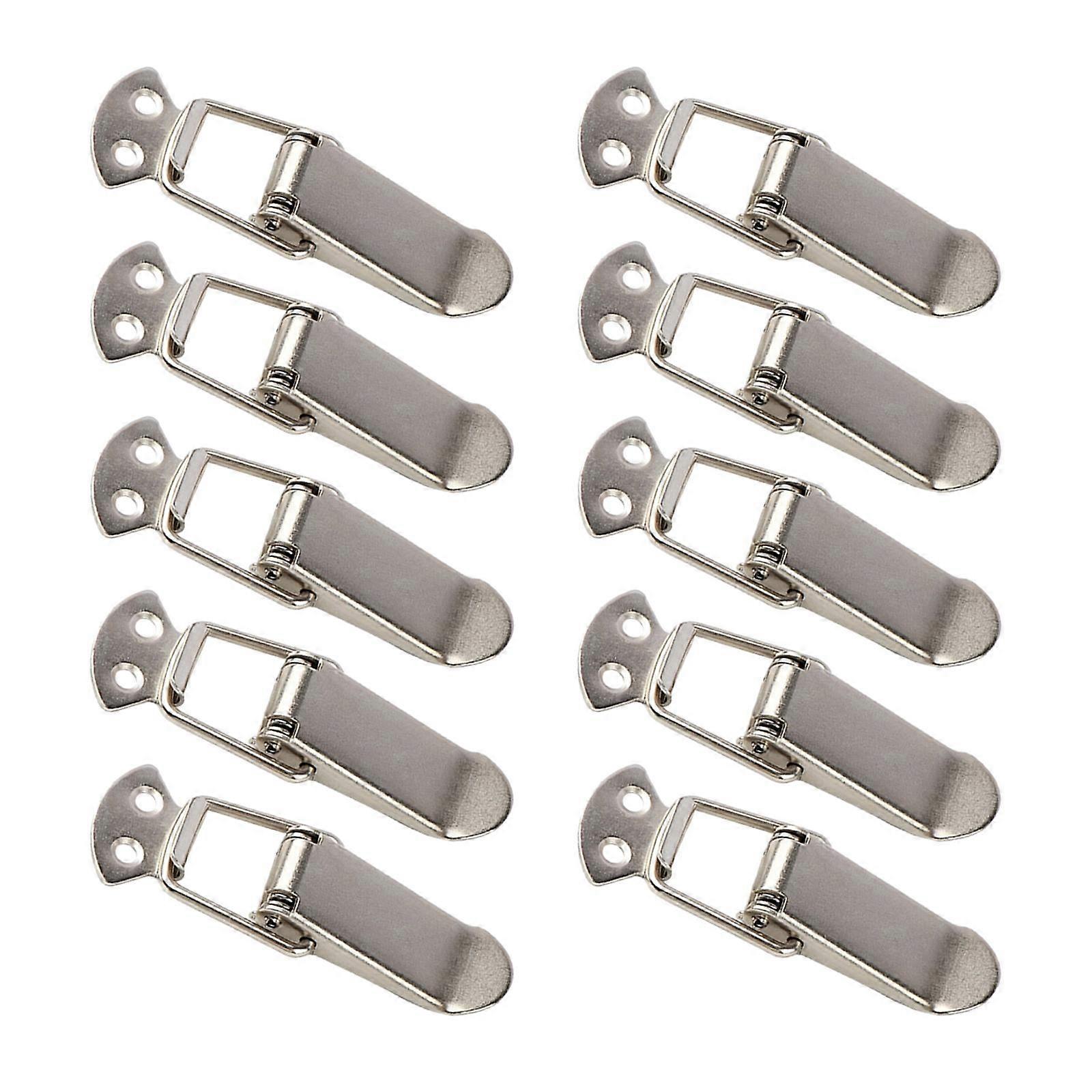 10 Pieces Spring Loaded Toggle Latch Hasp Silver Easy to S