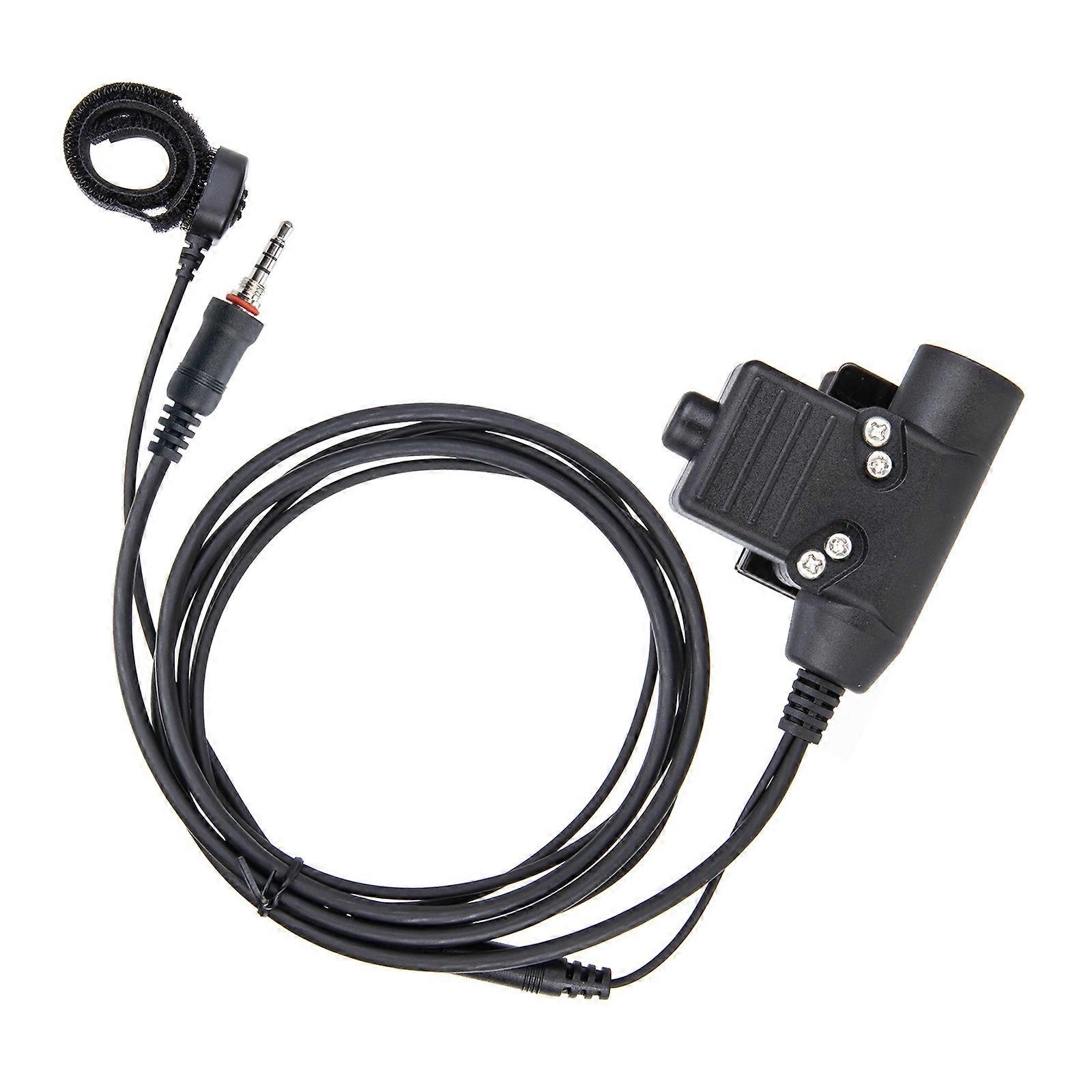 Cold Resistant Pu Tensile Wire Adapter Connector for VX‑6R VX‑7R Walkie-talkie High Performance PTT Cable Multicolor