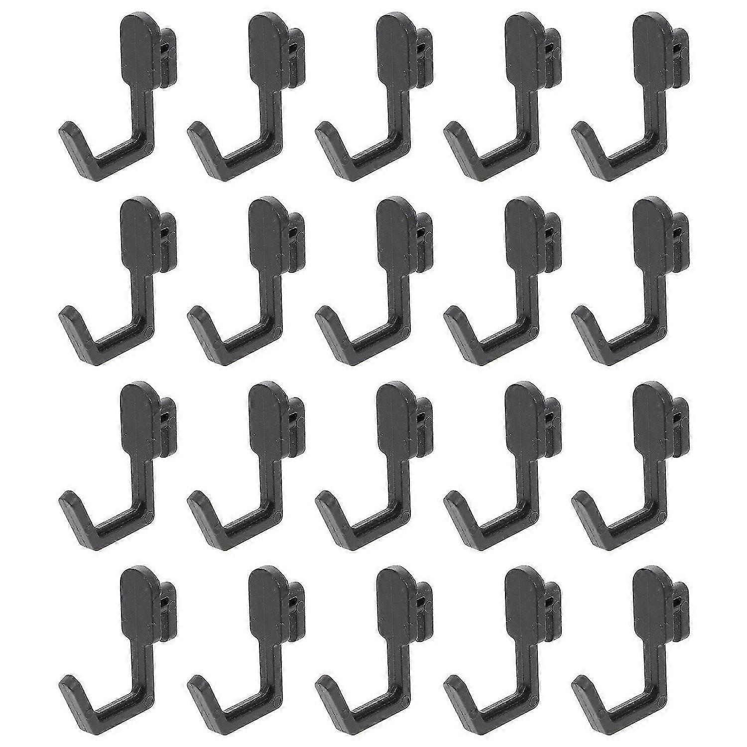 20pcs Peg Board Hook Plastic J Style Display Hook Shelf Hanger Supplies