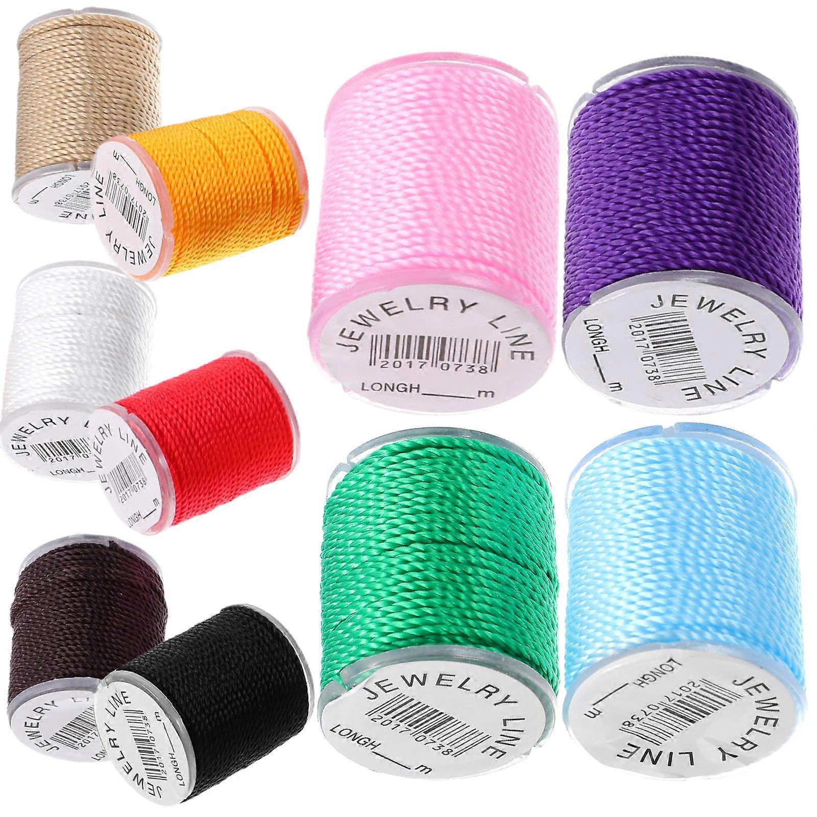 10 Colors 1mm Nylon Hand Knitting Cord String Beading Thread for DIY Jewellery Making
