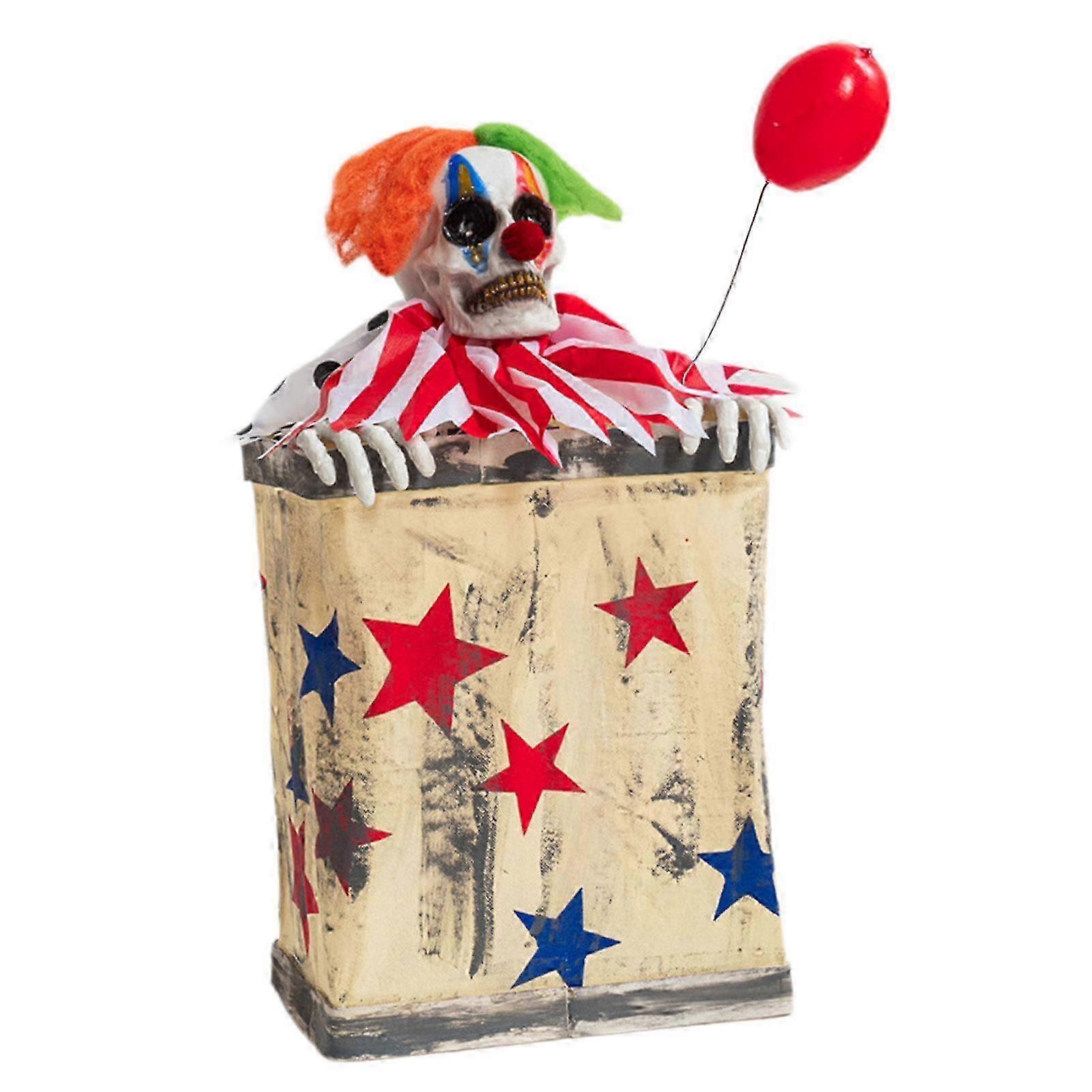 Halloween Decoration for Backyard Office Porch Featuring a Clown in a Box Bar Scene Layout