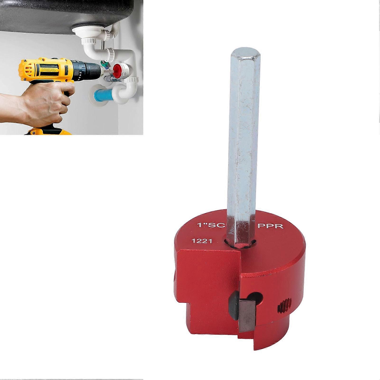 PVC Pipe Reamer Kit Aluminum Alloy Pipe Fitting Reamer PVC Fitting Socket Saver for Water Lines Drain Lines Vent Lines 1 Inch 