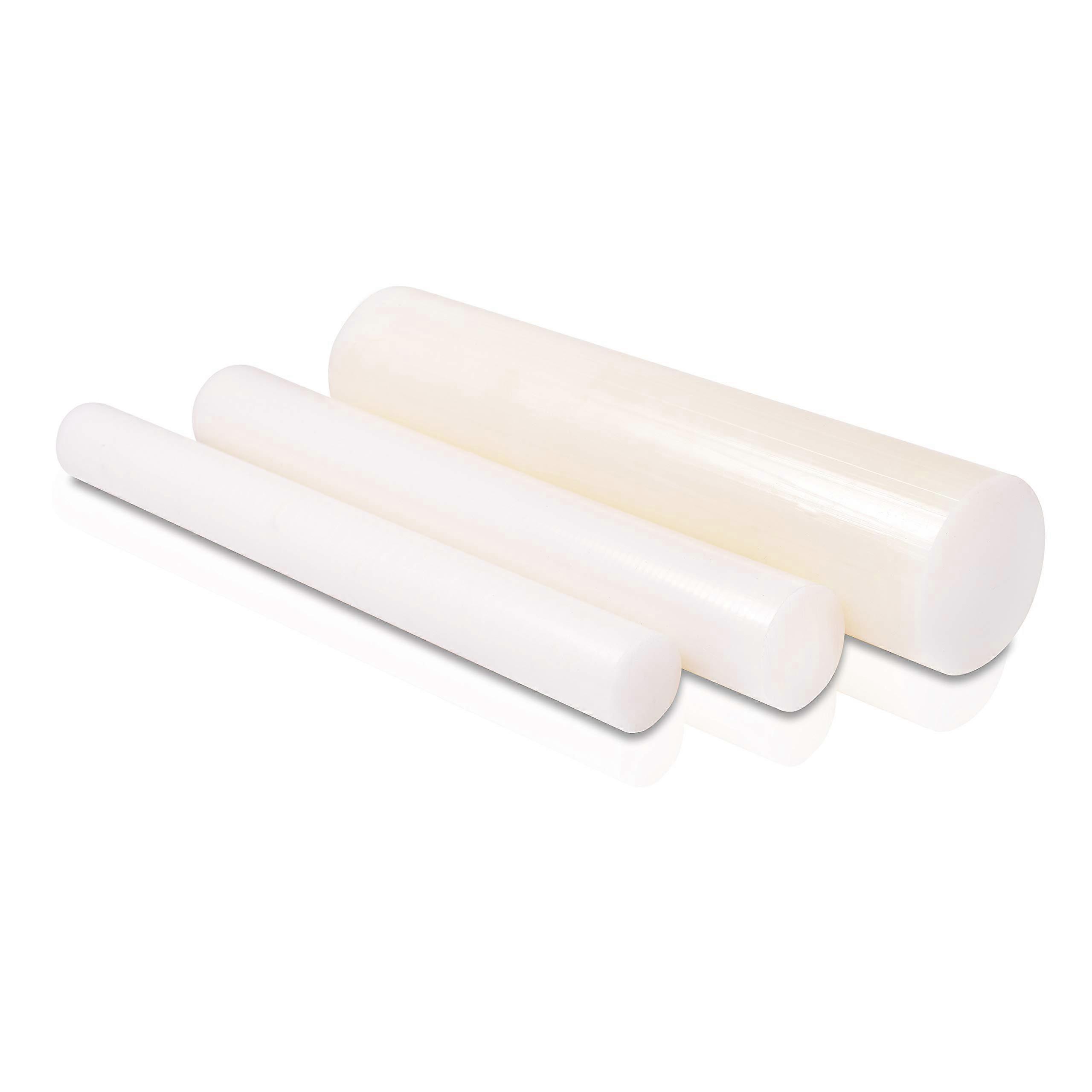Nylon 6/6 Plastic Round Rod 5/8 Inch Diameter 24 Inch Length White