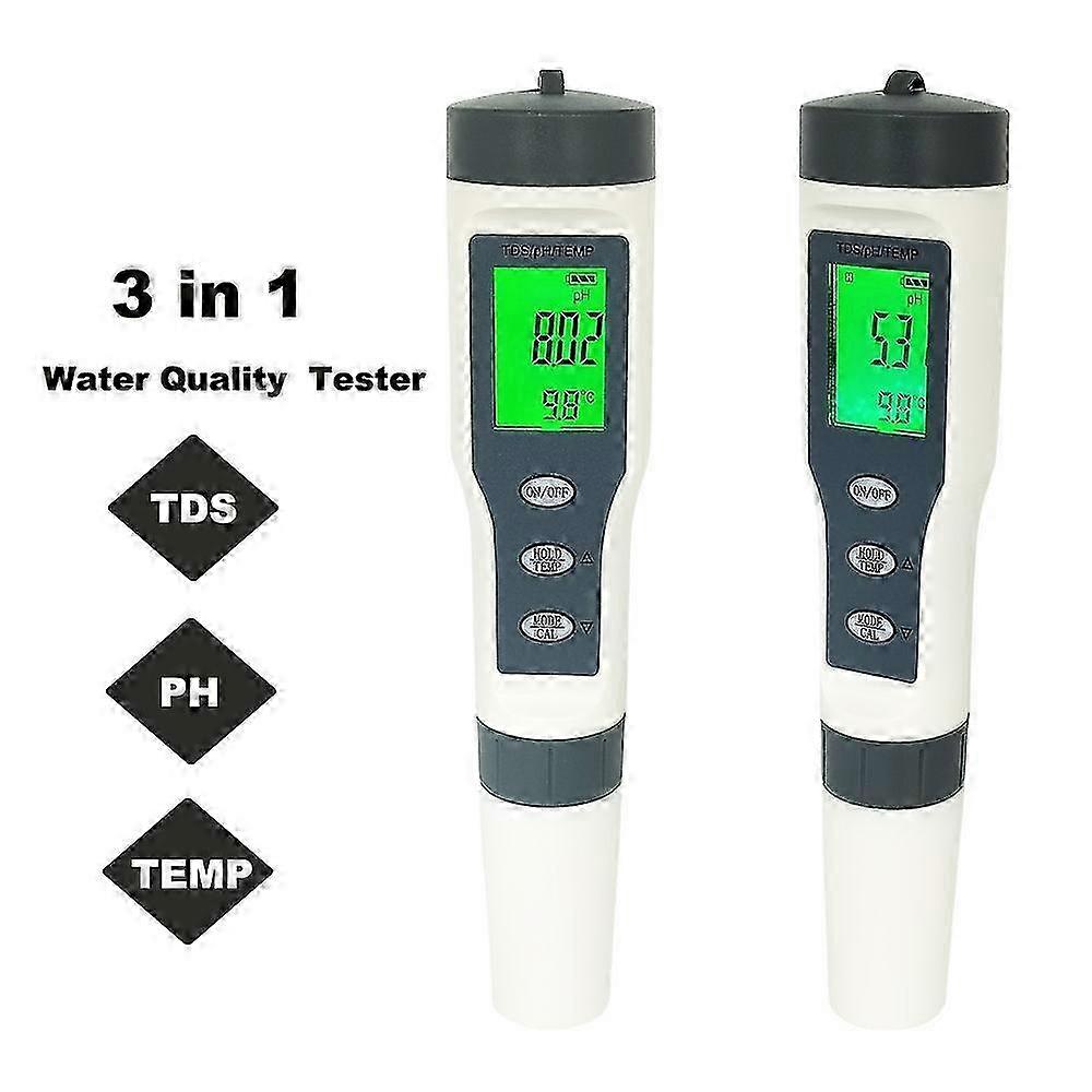 2025 Multifunction 3 in 1 Water Quality Tester Pen Portable TEMP PH TDS Meter for Drinking Water