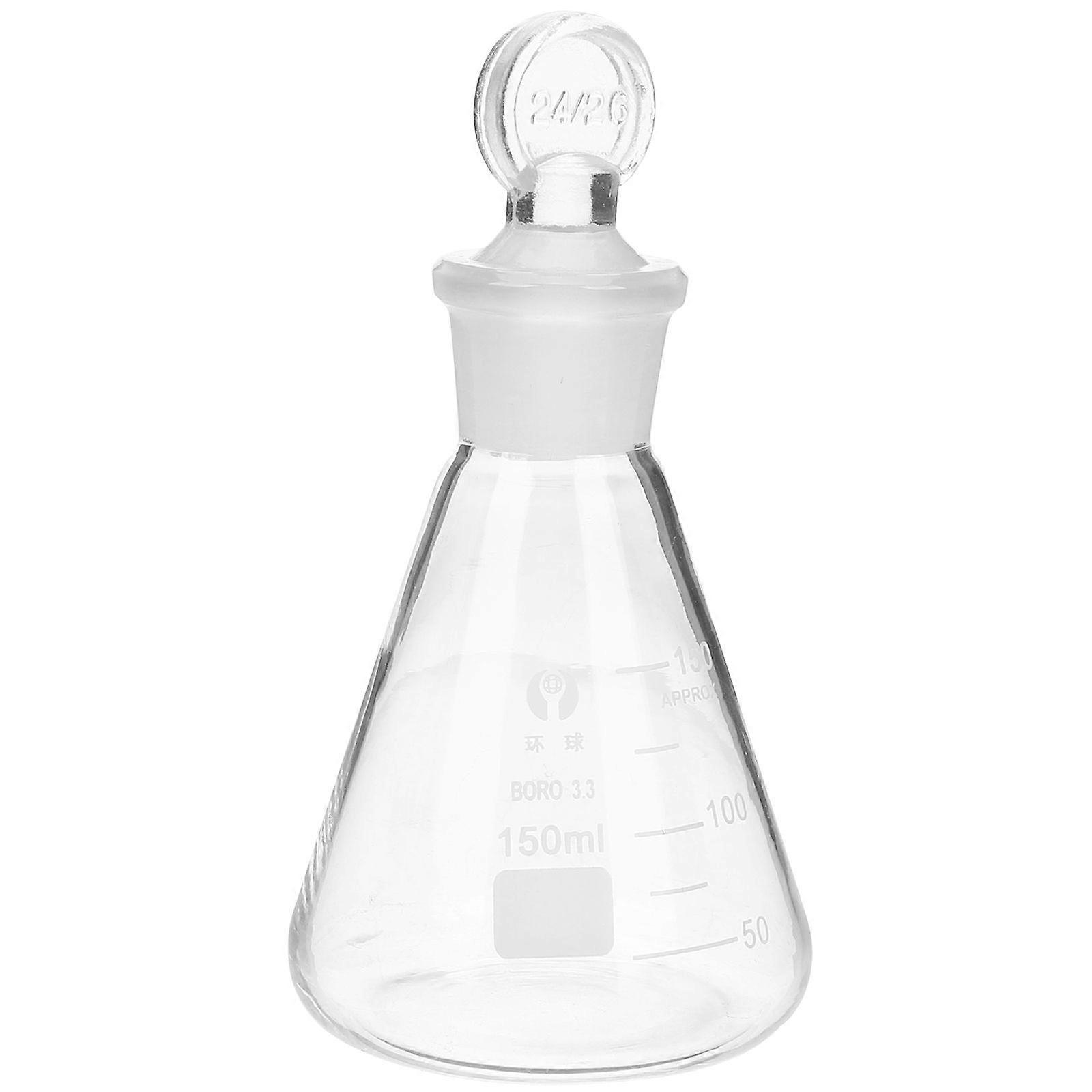Flacon en verre Erlenmeyer Flacon de chimie Verrerie Flacon d’expérience chimique pour laboratoire