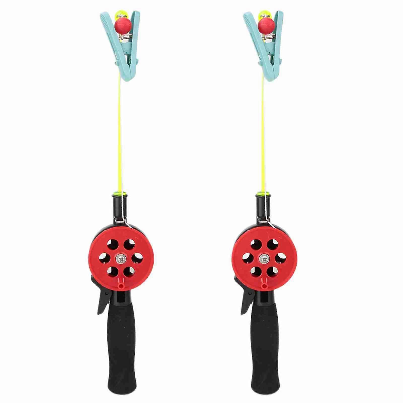 2 Pcs Crab Fishing Rods with Shrimp Tongs Accessories Random Color