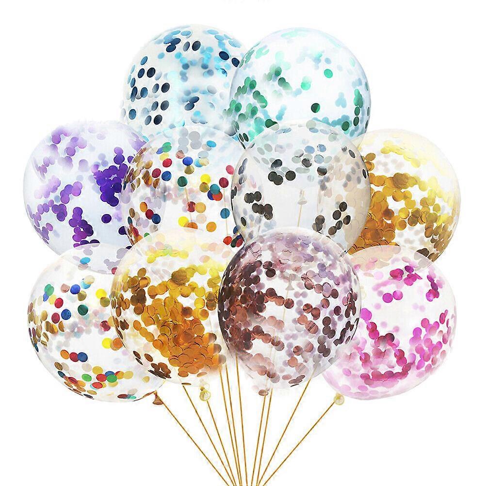Sequins Balloons Latex Confetti Balloons for Party Use 20Pcs Ornaments