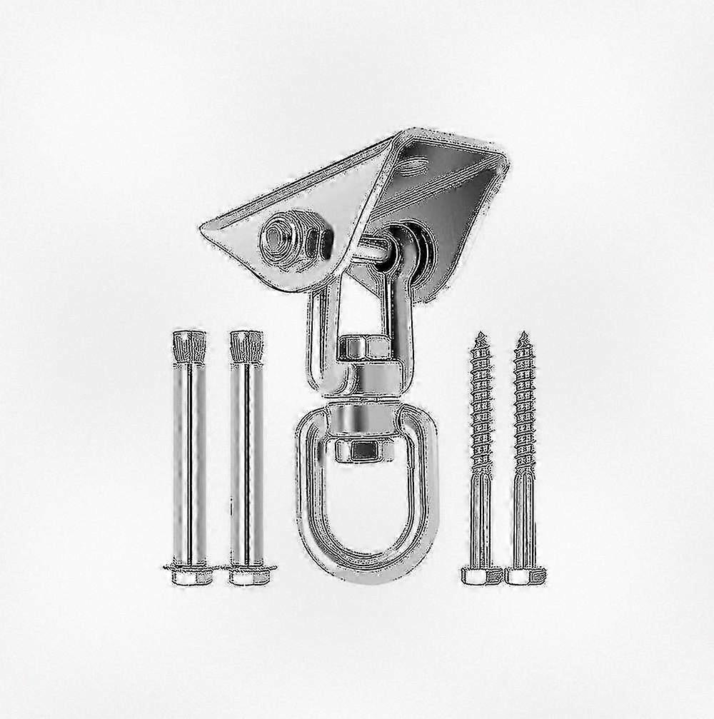 ステンレススチール製 360 度回転天井フックスイング、コンクリート & 木材用ネジ付き、プレイグラウンドポーチシート & スイングサスペンション用容量 450kg