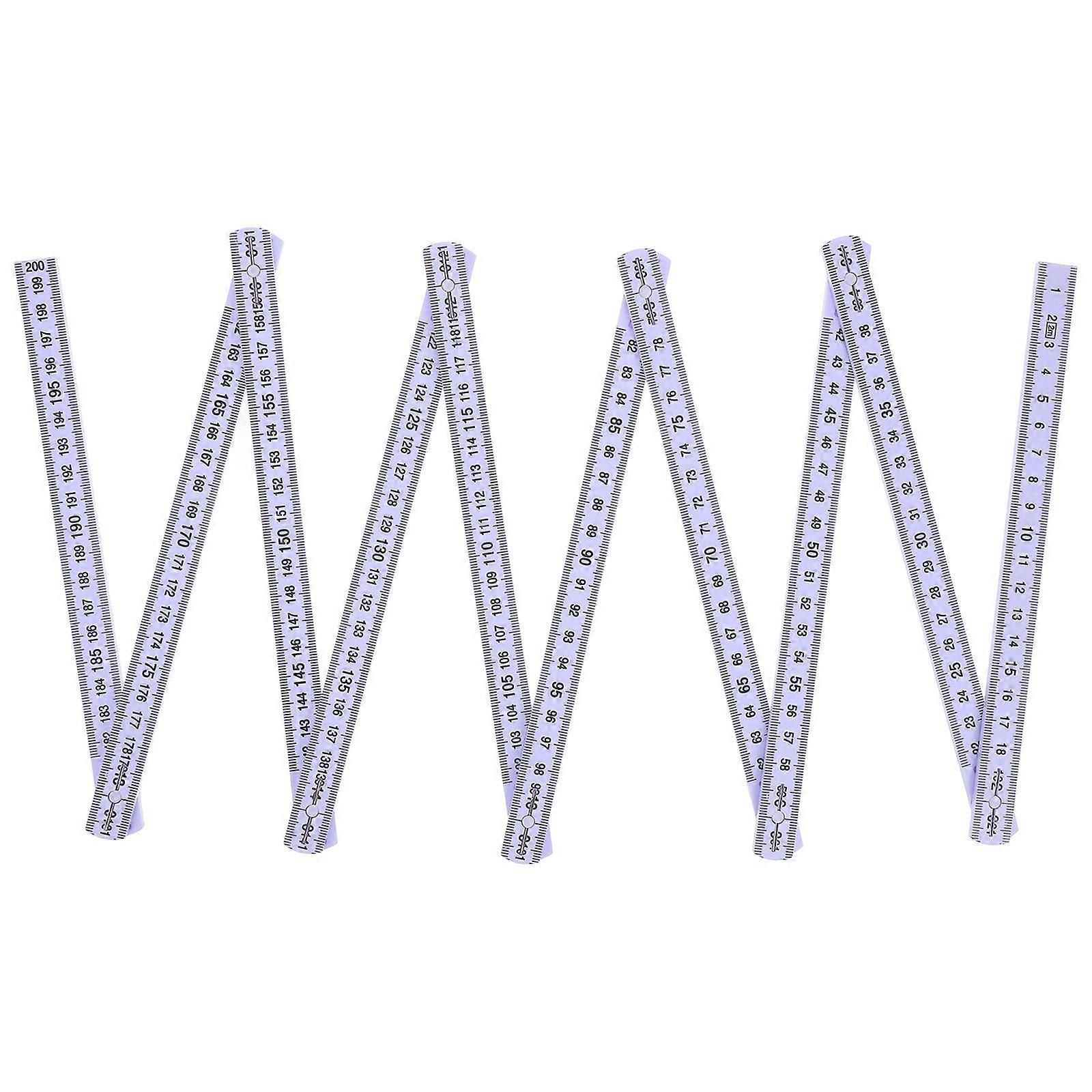 Folding Ruler Professional Measuring Tool For Underwater Use Easy Read Fractions 200X1.5Cm White 1Pcs