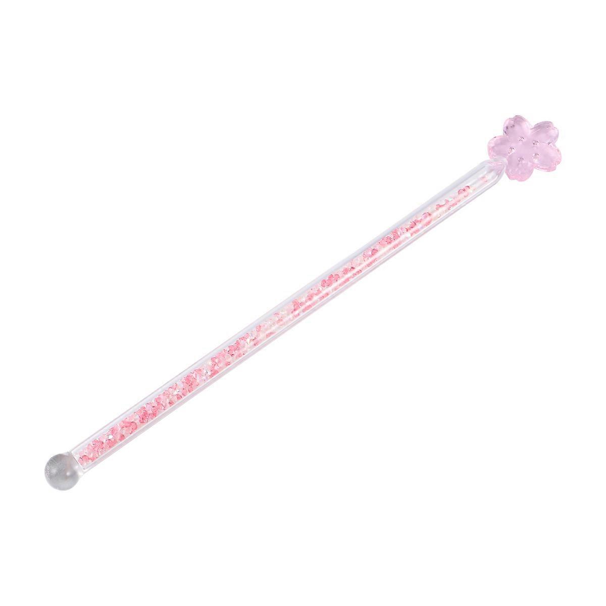 Elegant Pink Glass Swizzle Stick for Bar Use – Stylish Cocktail Stirring Scoop for Mixing, Decanting, and Emulsion Breaking