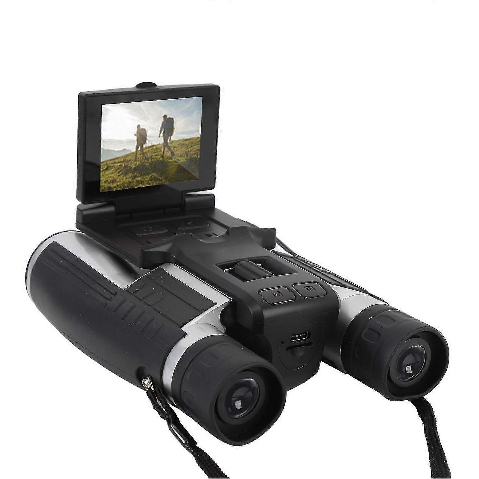 12x32 Digital Binoculars with Camera, 8X Digital Zoom and 12X Optical Zoom, 2.4 inch Screen 48MP Camera 2.5K Video, for Concerts, Bird Watching