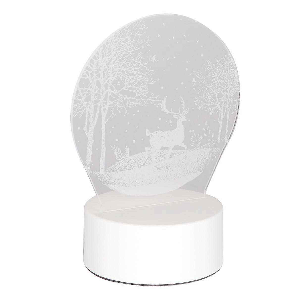 LED Bedside Lamp 3D Solid Design USB Charging Bedtime Lamp for Children 1Set