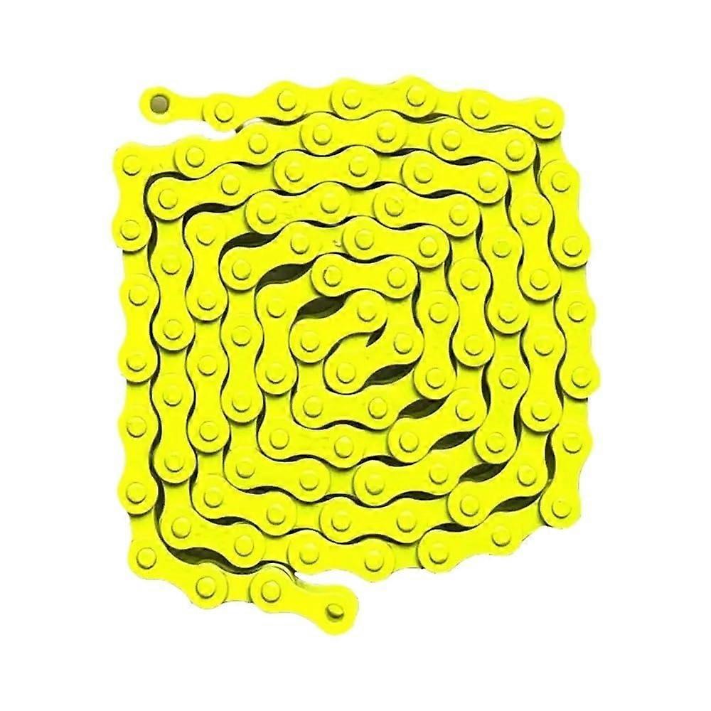 Bike Chain 94-Section Carbon Steel Single Speed, Lightweight MTB Chain, Yellow
