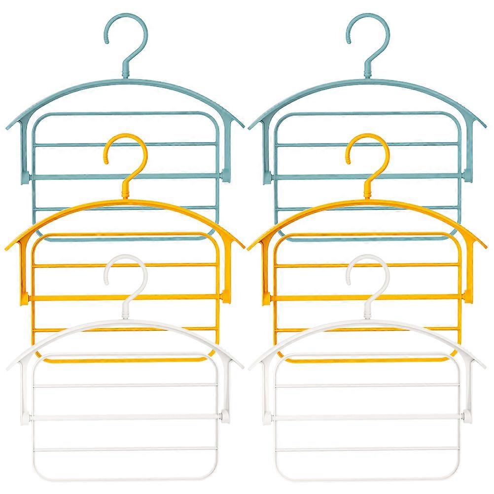 Hangers For Pants Trouser Hanger Home Use Assorted Color Space Saving 6Pcs