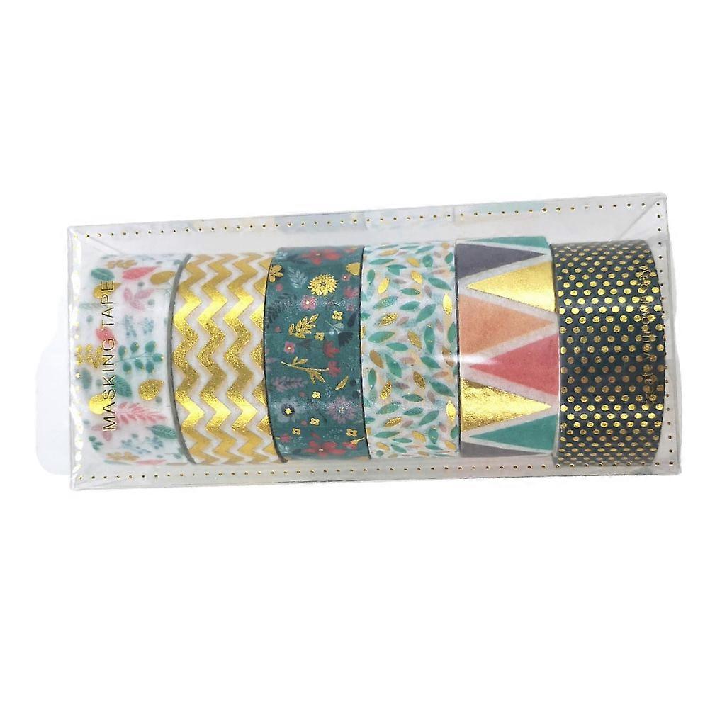 a polished and engaging product description based on your input:
**6 Rolls Decorative Paper Tapes for Scrapbooking, DIY Planners & Journals –