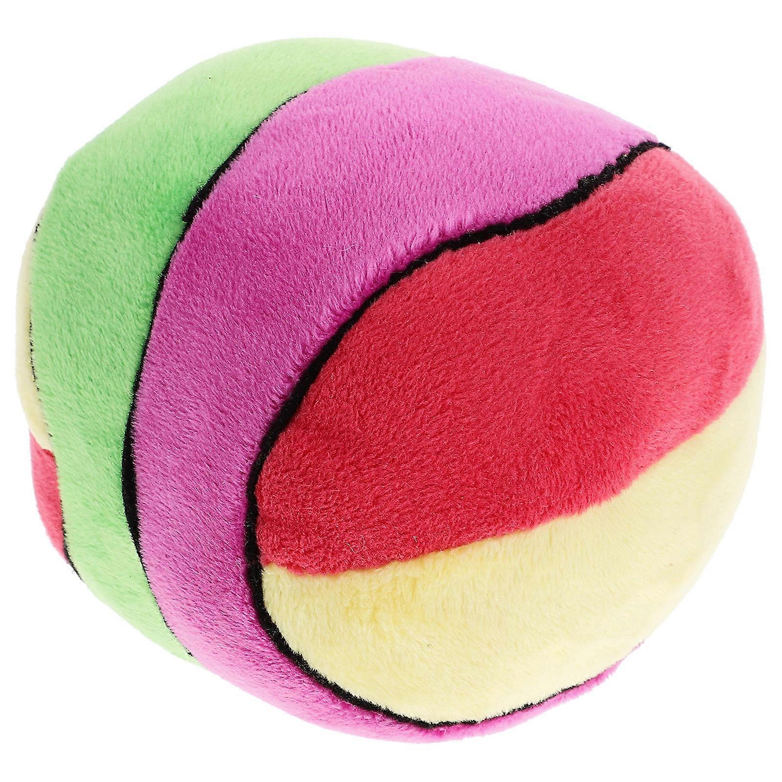 Squeak Dog Toy Pet Supplies Dog Toy Plush Ball Round Chewable Teething 10x9cm 1Set