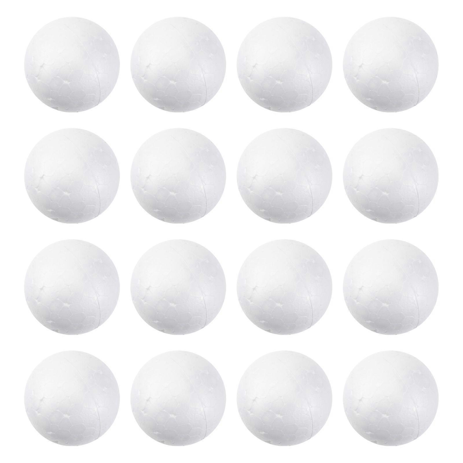 100Pcs 4cm Modeling Craft Solid Polystyrene Balls Round Spheres Wedding Decoration DIY Stuff(White)