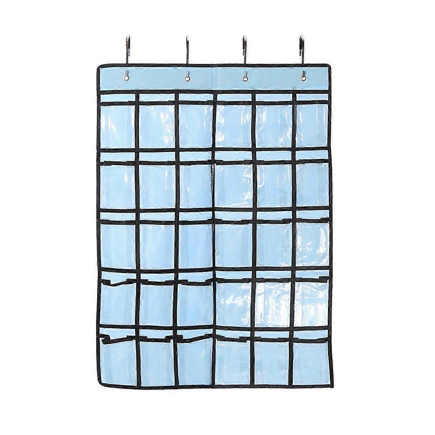 Pocket Chart for Calculator Holder, 30 Pocket Charts for Classroom 33.5 x 24.5 Inch Hanging Cell Pho
