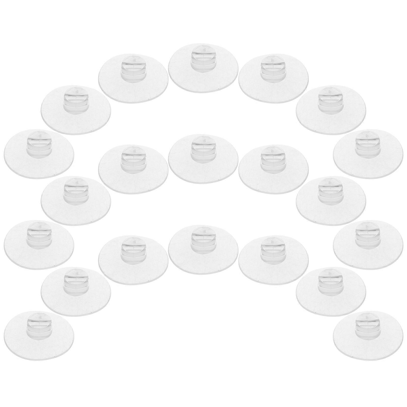 20pcs Transparent Suction Cup Clips for Desk Organization – Strong Hold Cable Management Hooks for Windows – Lightweight Wall Mountable Cable