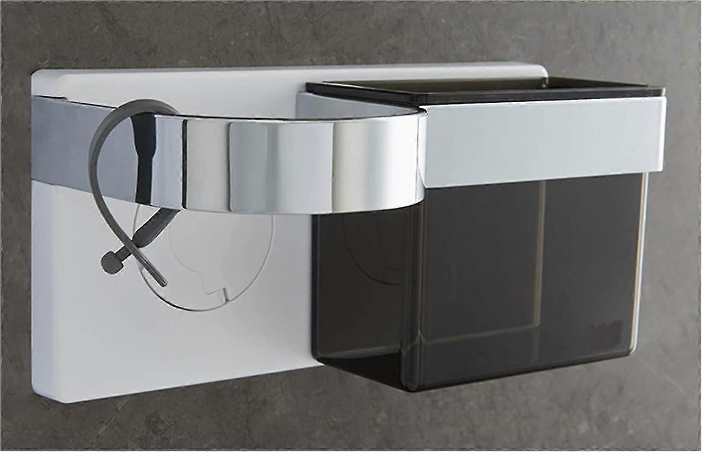 Self-Adhesive Hair Styling Tool Holder  ABS Plastic Organiser with Built-In Storage