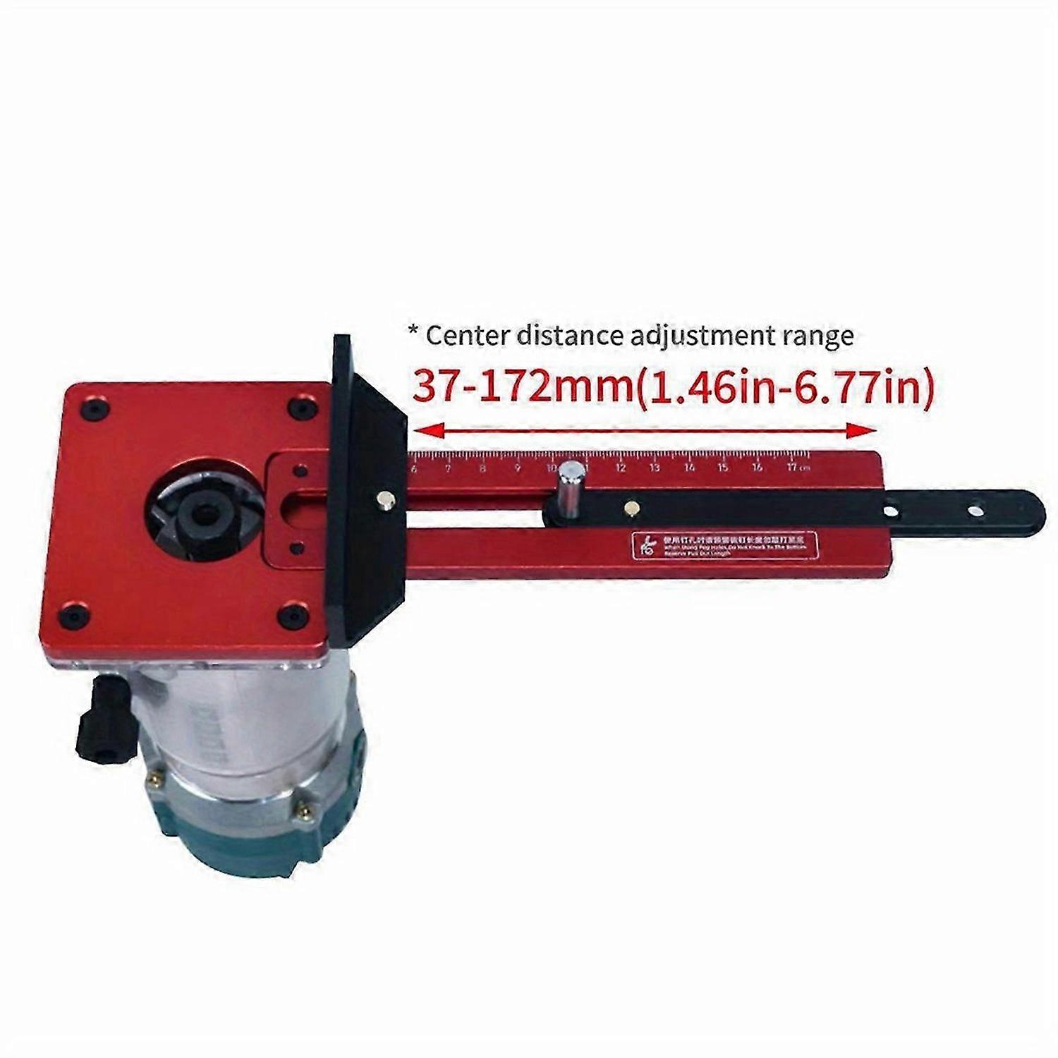 Woodworking Circle Cutting Jig,Router Slotting Base W/Adjustable Extension Rod Support for Electric