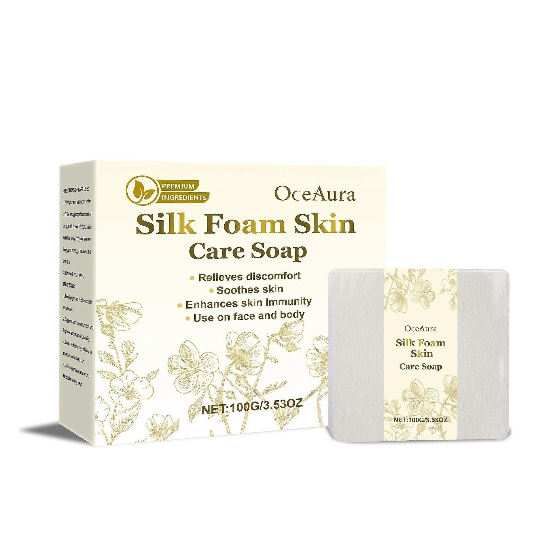 Silk Protein Whitening Soap,Silk Protein Skin Repair Soap,Silk Protein Goat Milk Soap, Collagen Milk Whitening Soap,Net Acne Moisturizing Repair For A