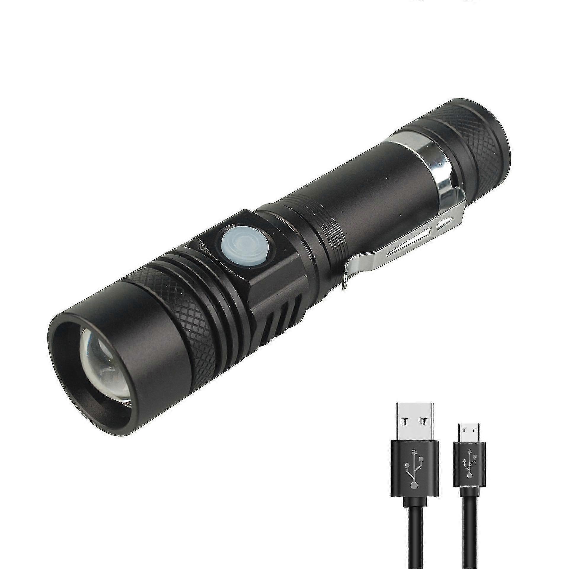 Rechargeable LED Torch, Super Bright Zoomable IPX5 Waterproof Flashlight, 1200lm, Compact Small LED Flashlight for Hiking, Camping, Emergenc