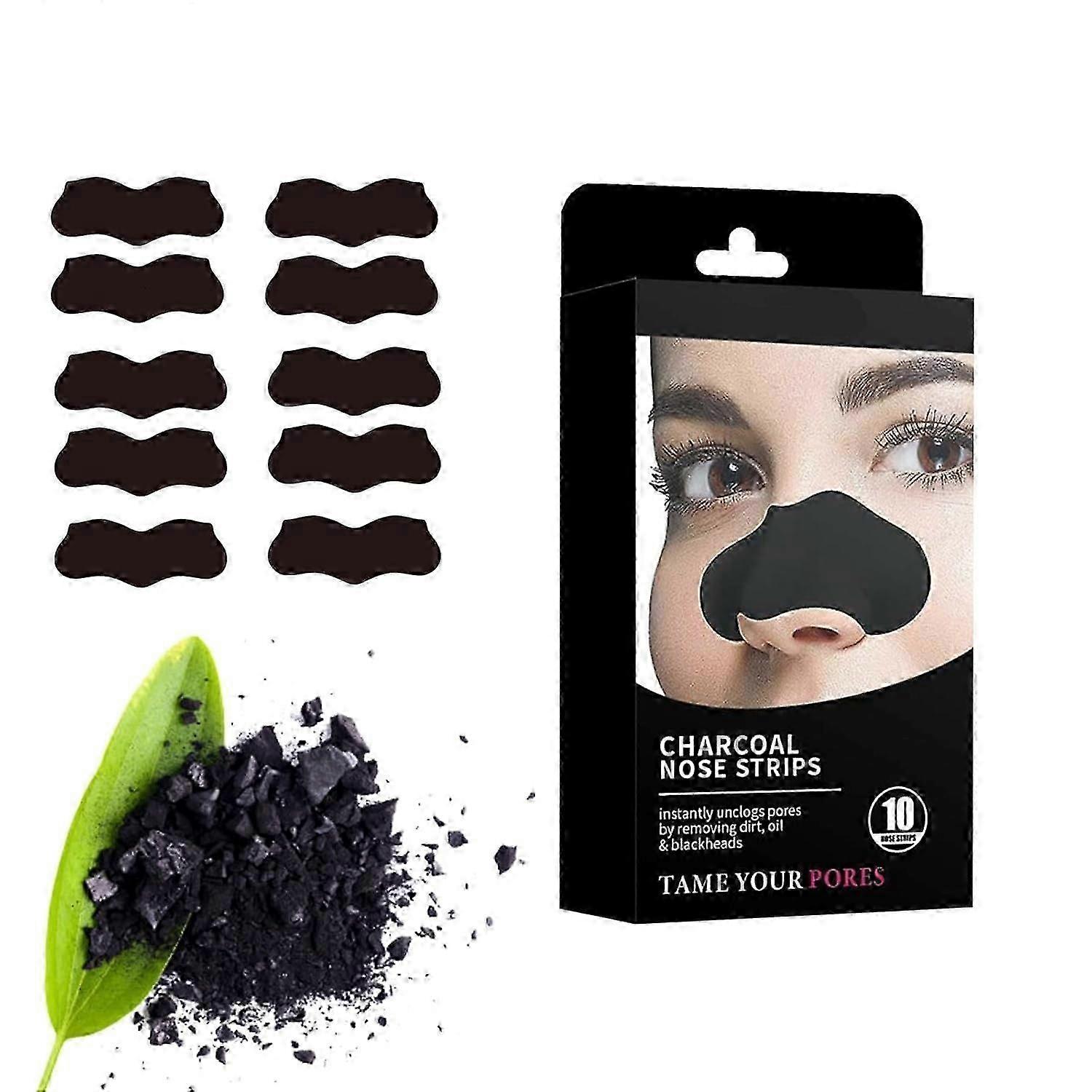 Blackhead Remover Stripes, Deep Cleansing Activated Carbon Clear-Up Strips, Blackhead Nose Strips for Clearing Clogged Pores