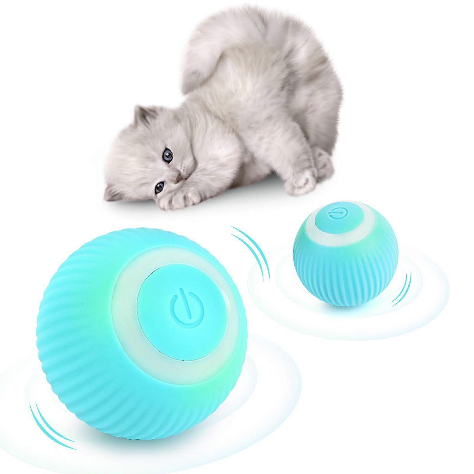 Interactive Cat Toy Ball, Electric with LED Lights, Intelligent with 2 Modes, Automatic Cat Ball for Cats
