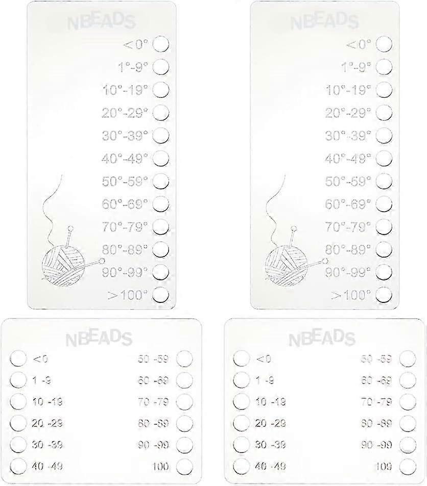 DIY 4 Pcs Temperature Blanket Color Charts Acrylic Reusable Knitting Temperature Blanket Planner Wool Shade Organiser Card Blanket Planner for Thread