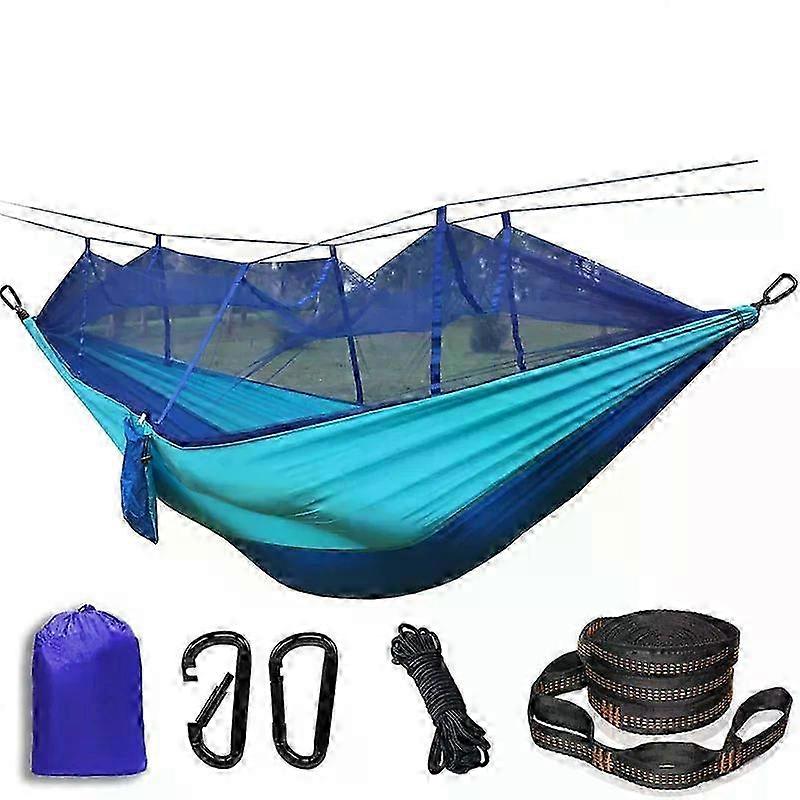 Lightweight Camping Hammock with Mosquito Net, Comfortable and Durable, Breathable 210T Parachute Nylon Material