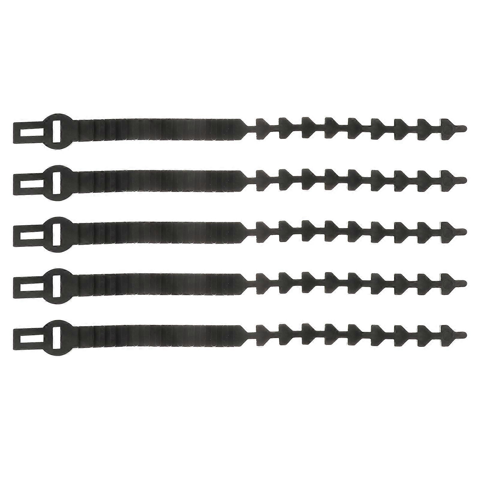 Adjustable Black Tree Ties Straps Supports for Gardening with Rubber Material 5 Pieces