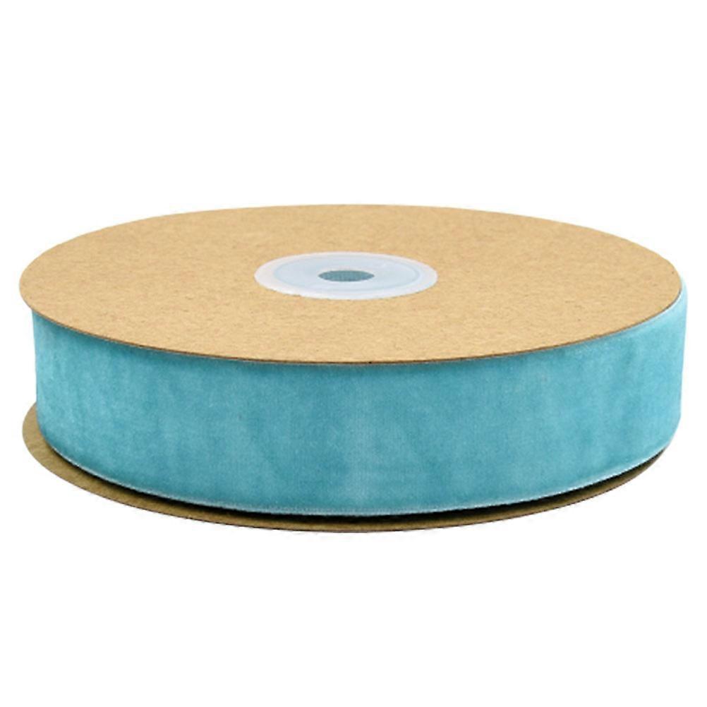 Rustic Ribbon Blue Flocking Plush 1000x2.5x0.1cm For Collar Accessories 1 Roll