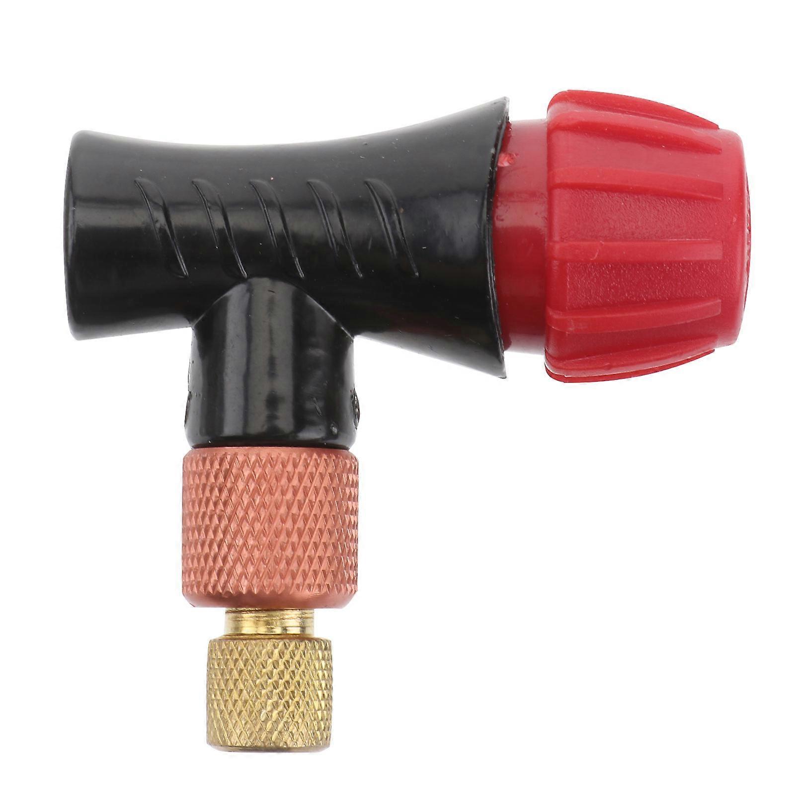 Inflator Head for Portable Gas Cylinder, Thickened Explosion Proof Bicycle Pump Adapter Compatible with Inflatable Bottles for Mountain Bikes