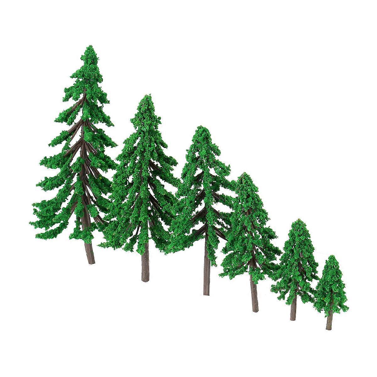 Landscape Model Cedar Trees Realistic Visual Effect For Model Building 5-15cm Green 30Pcs