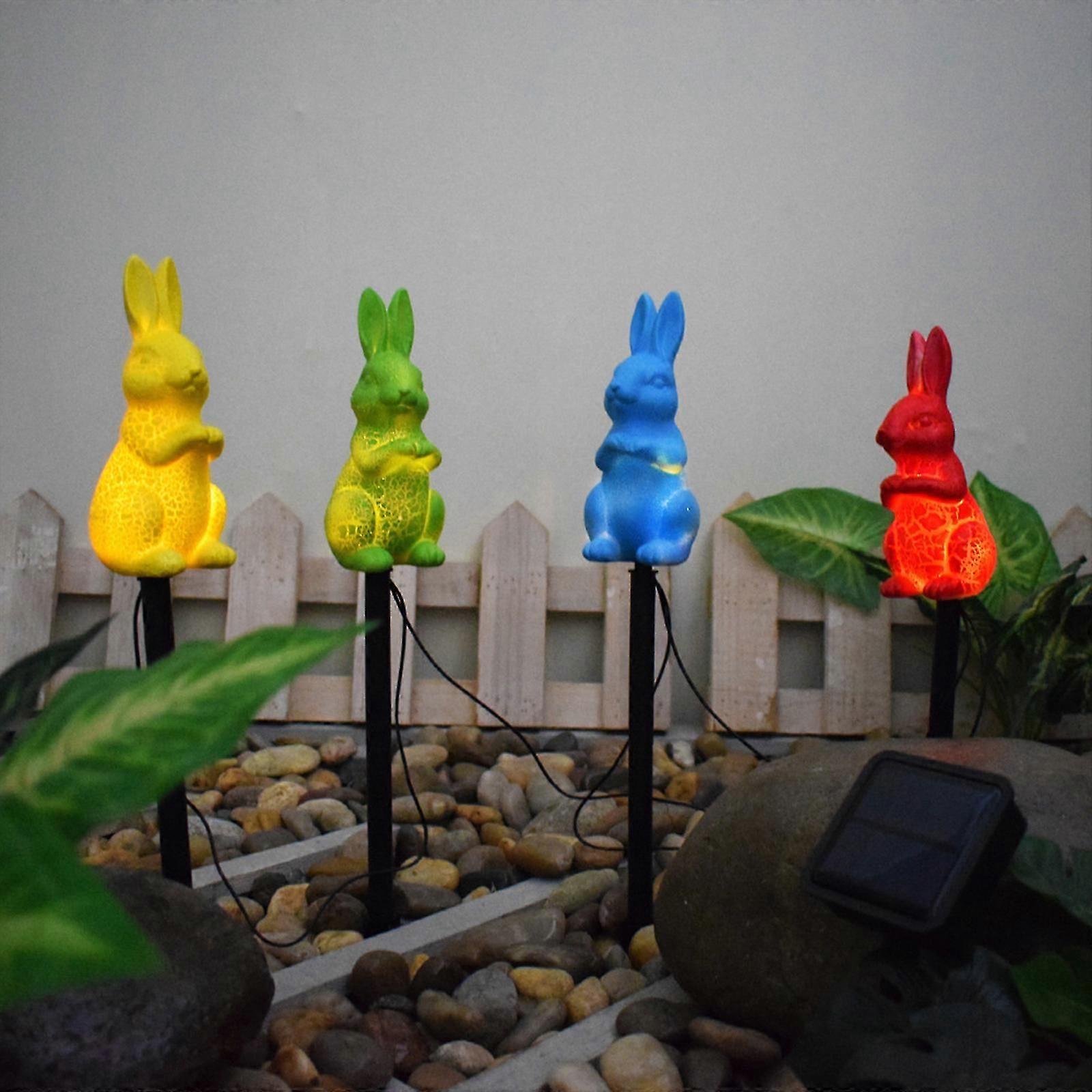 גן ארנב אור סולארי, צורת ביצי פסחא מסלול אור שמש גן דשא אור קישוט חיצוני מתנות אור